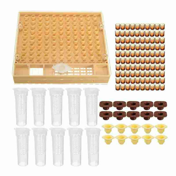 143Pcs Bee Queen Rearing Cupkit Complete Box System Beekeeping Cage Cell Cup Kit 